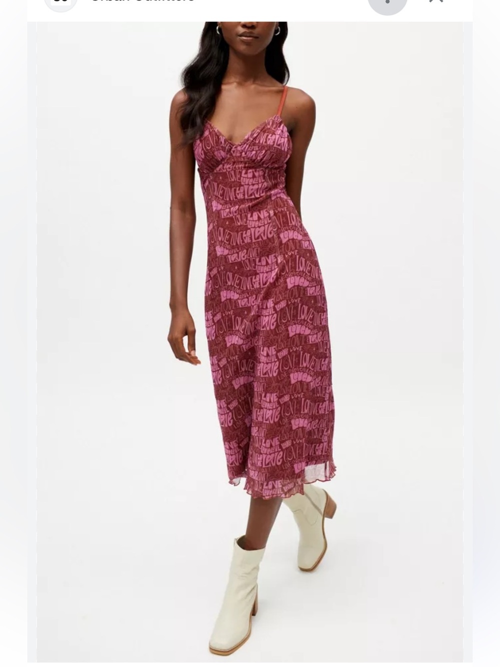 UO Love-Print Gwen  Midi Dress